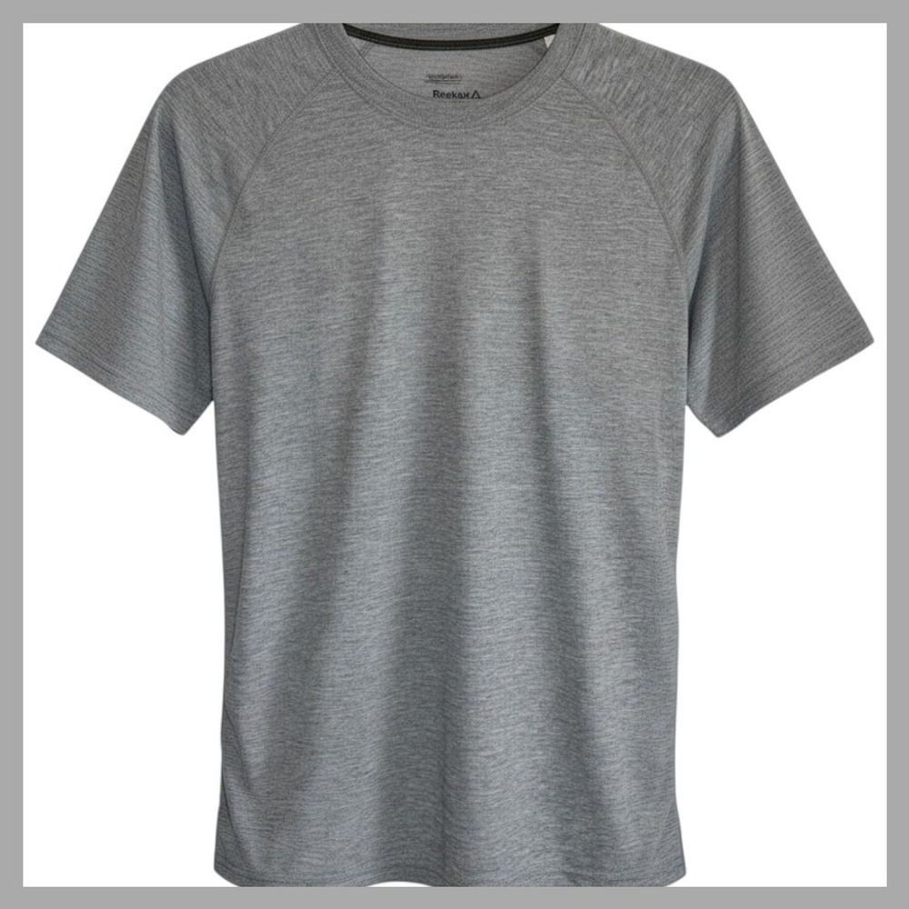 NWOT Reebok Mens Heather Gray Performance Training T-Shirt Size Large